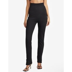 NWT LESET Rio High Waist Straight Pant - Black Elastic Waist Straight Cut Pants